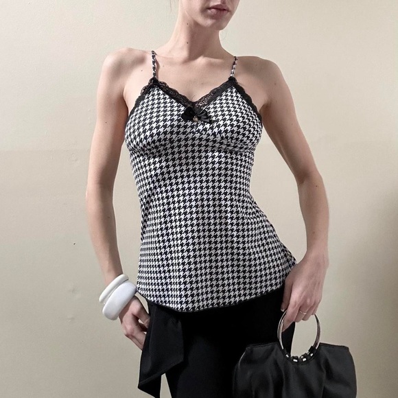 houndstooth pattern cami top - Picture 5 of 7